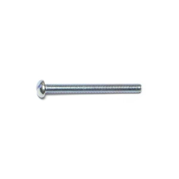 Midwest Fastener #10-32 x 2 in Slotted Round Machine Screw, Zinc Plated Steel, 24 PK 61447 - main